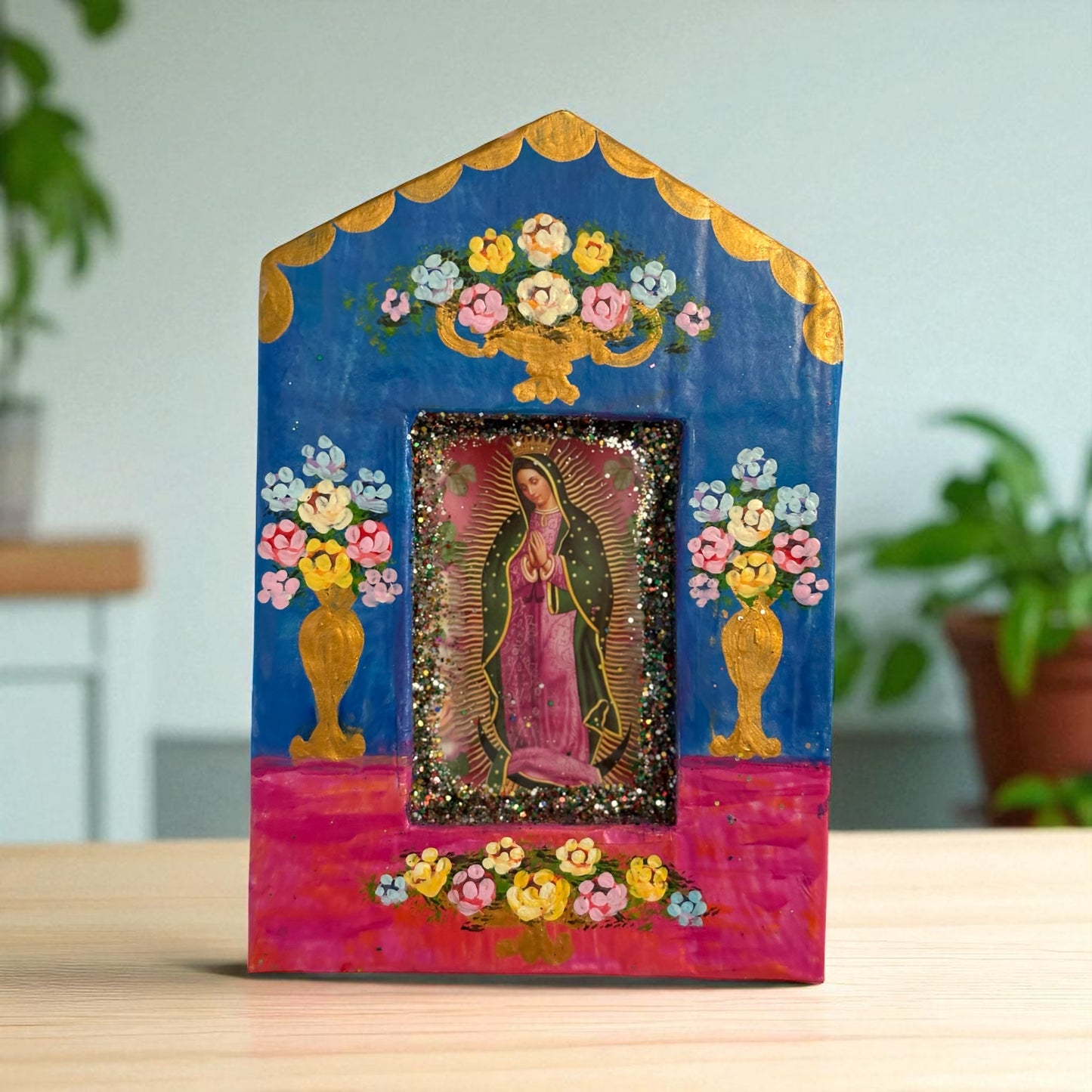 Nichos Lupita – Vierge de Guadalupe peinte à la main