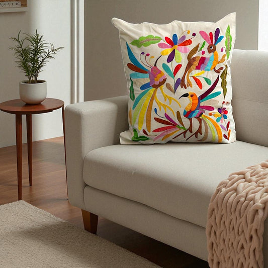 Housse de coussin Tenango – Jardin enchanté
