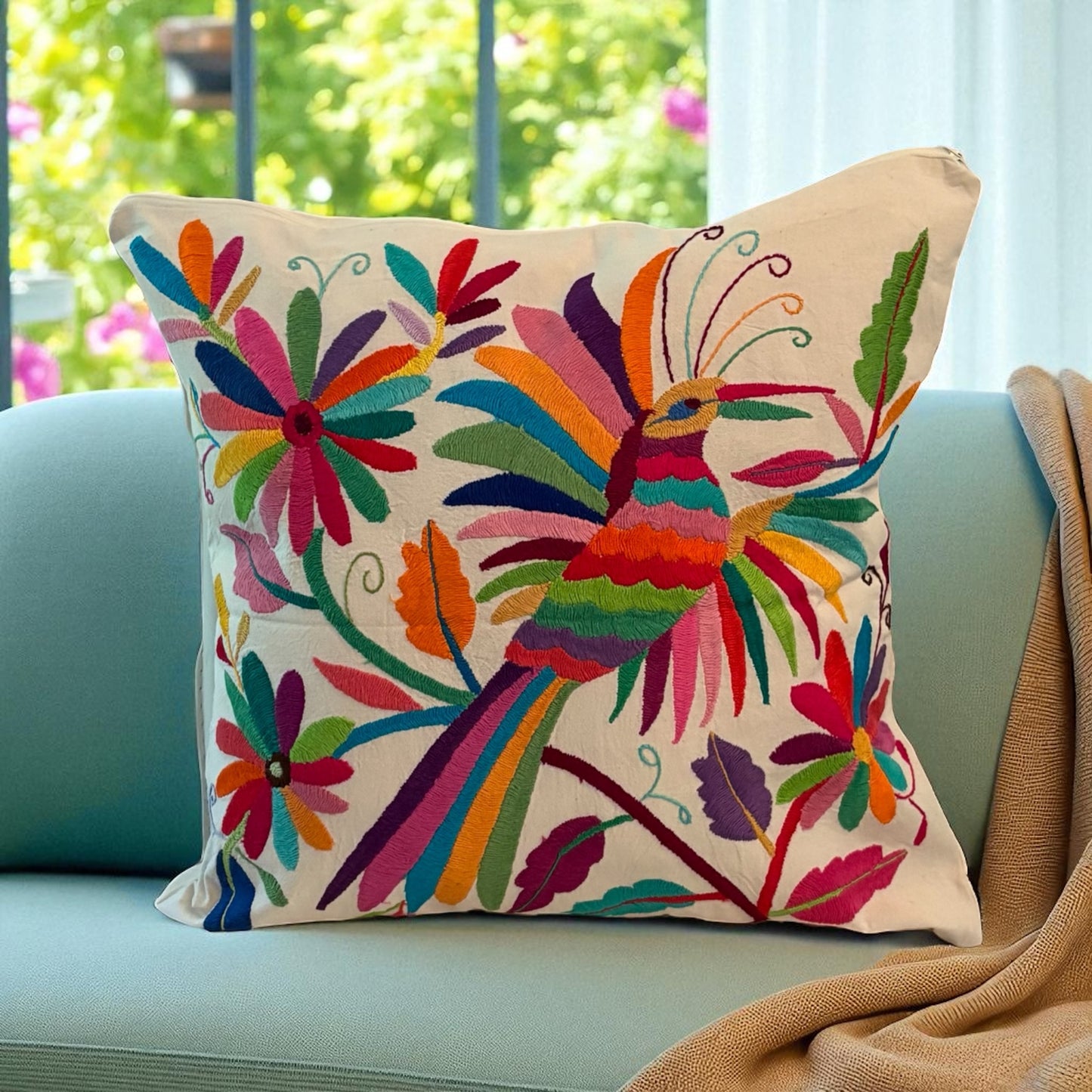 Housse de coussin Tenango - L'aube colorée