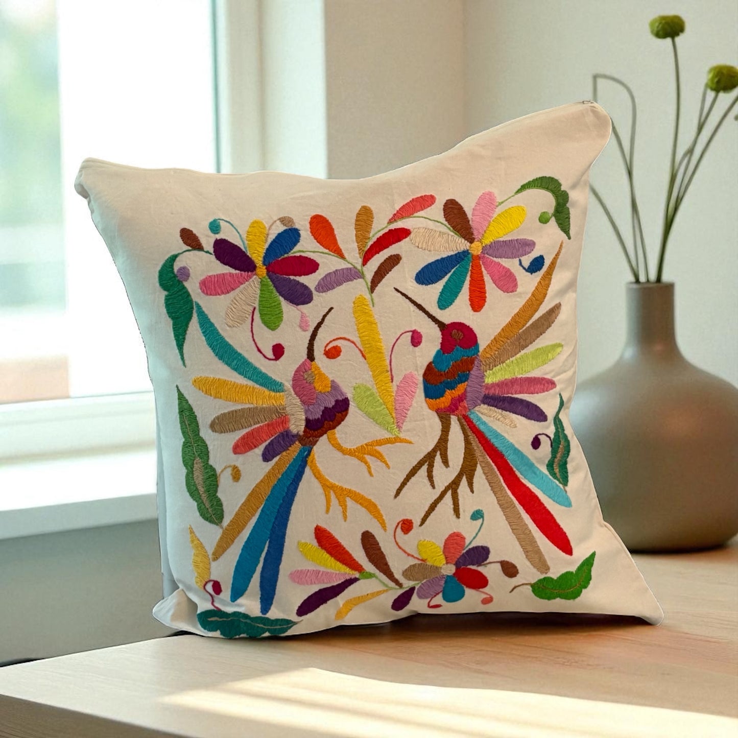 Housse de coussin Tenango - Danza de Colibríes