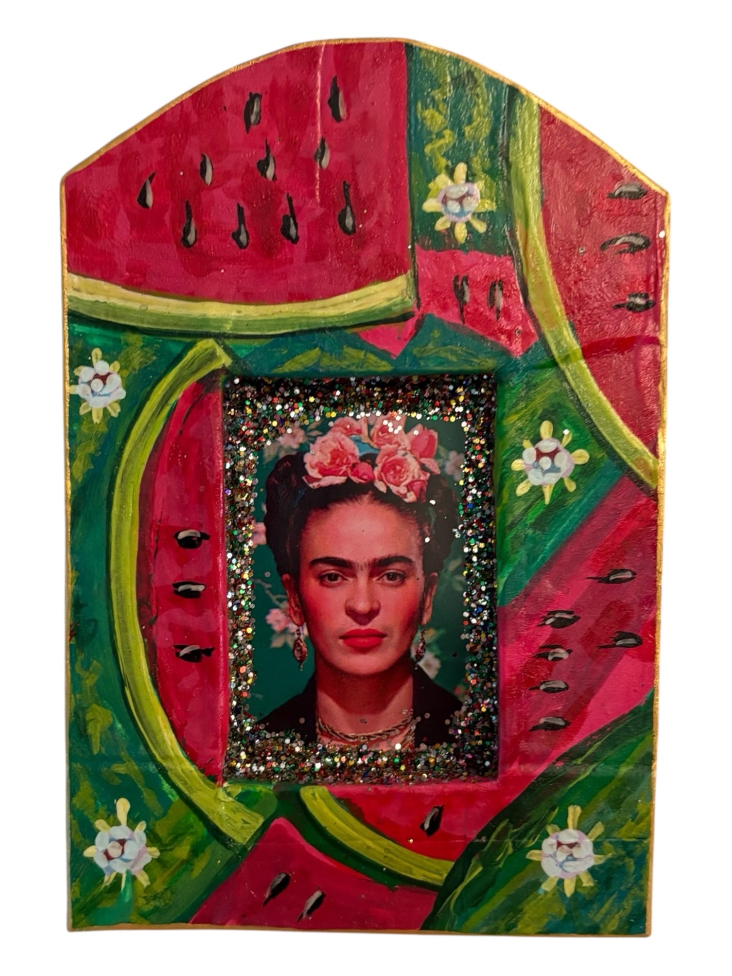 Nichos Frida – Pièce unique en carton peint à la main