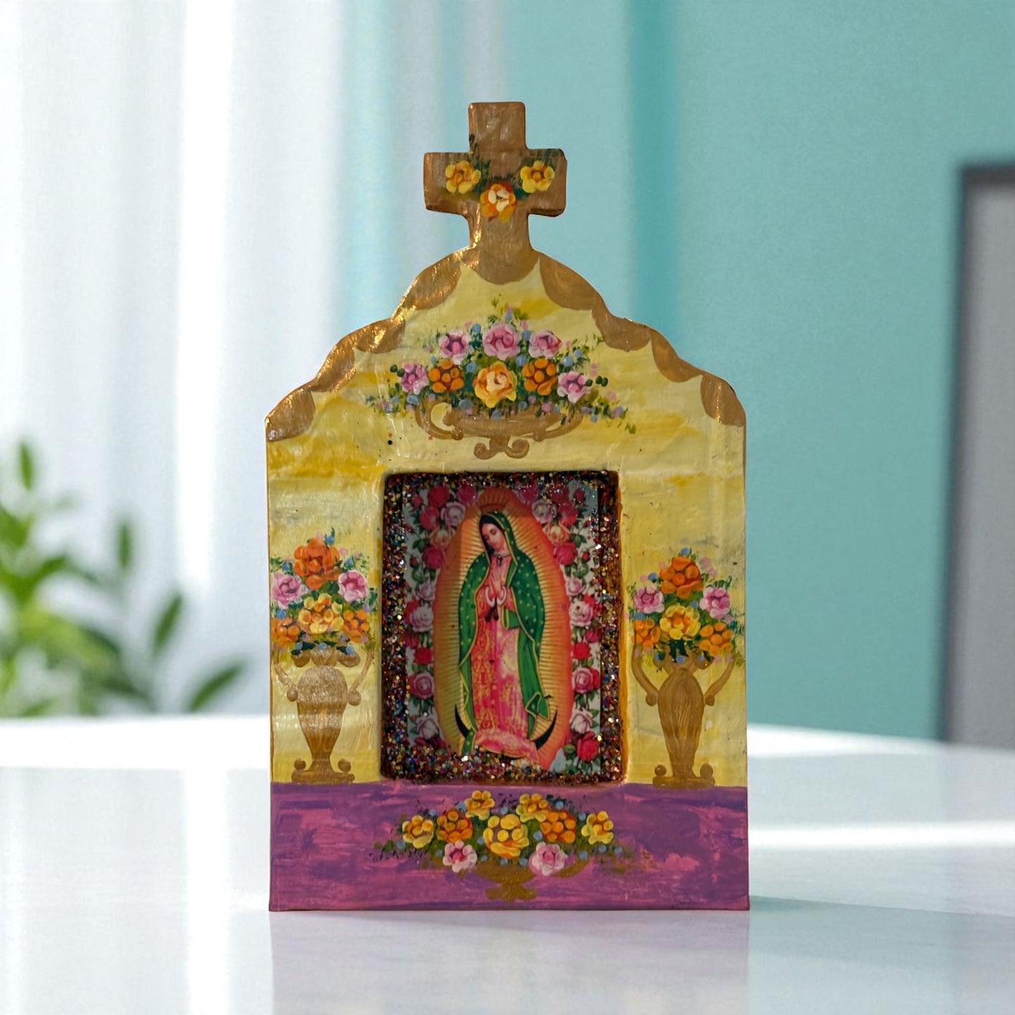 Nichos Lupita – Vierge de Guadalupe peinte à la main