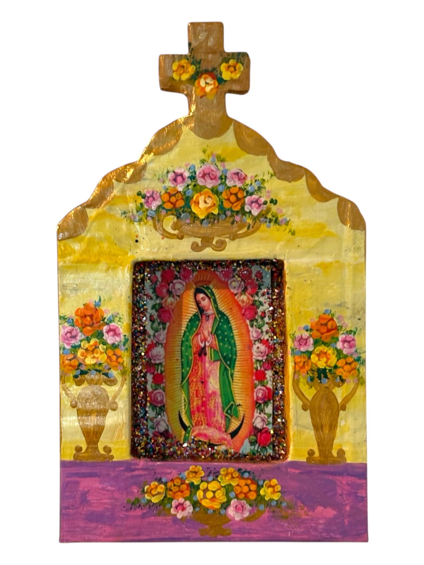 Nichos Lupita – Vierge de Guadalupe peinte à la main