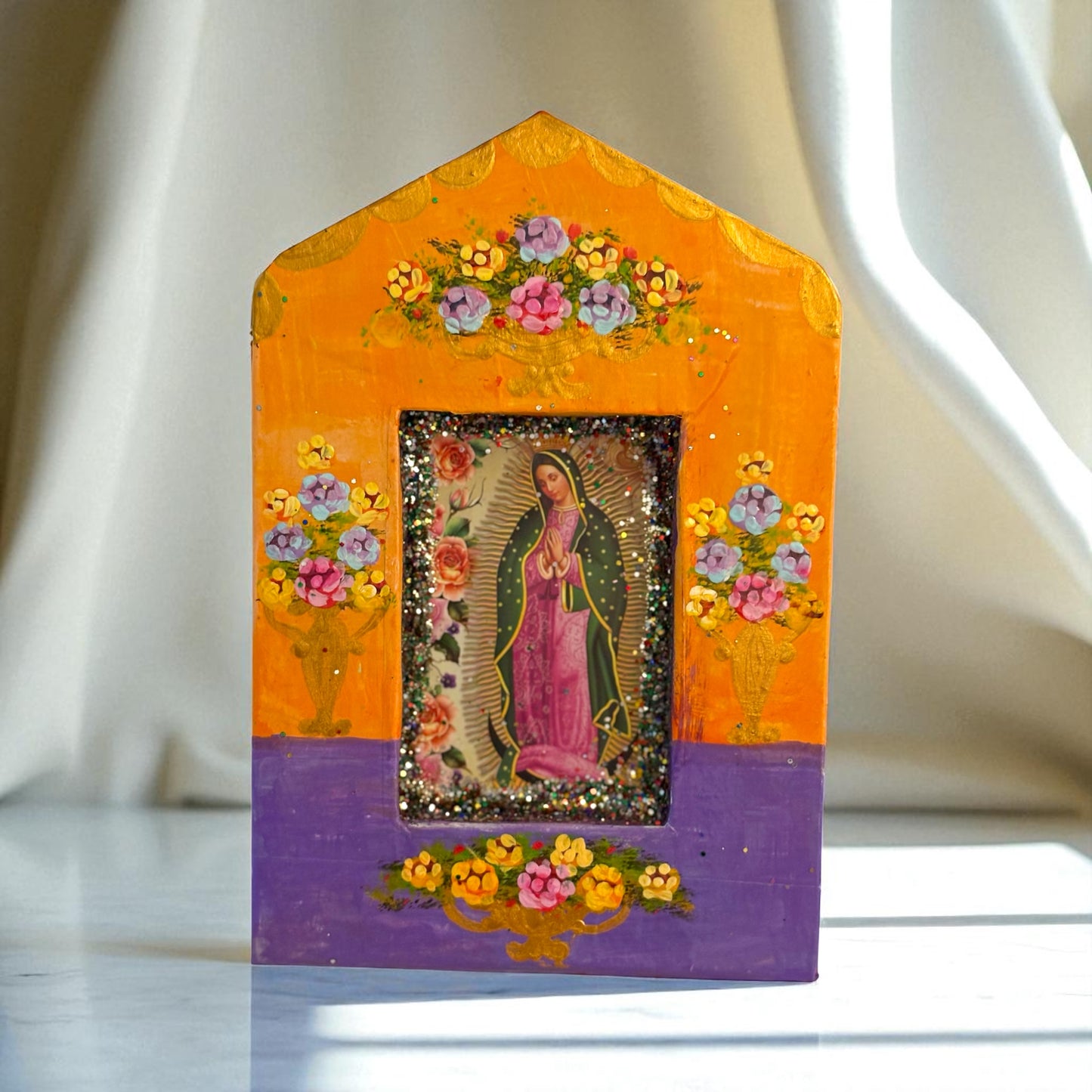 Nichos Lupita – Vierge de Guadalupe peinte à la main
