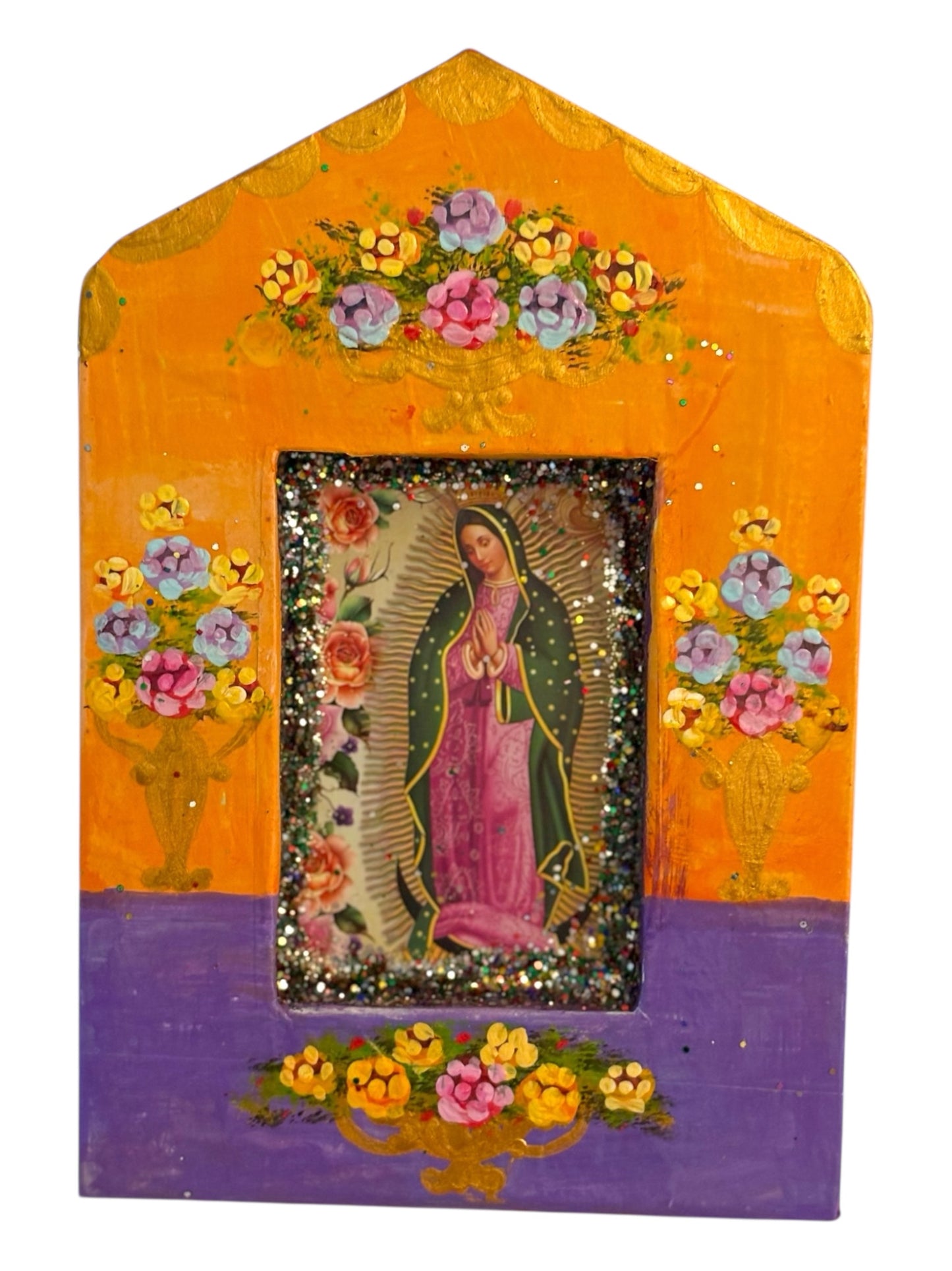 Nichos Lupita – Vierge de Guadalupe peinte à la main