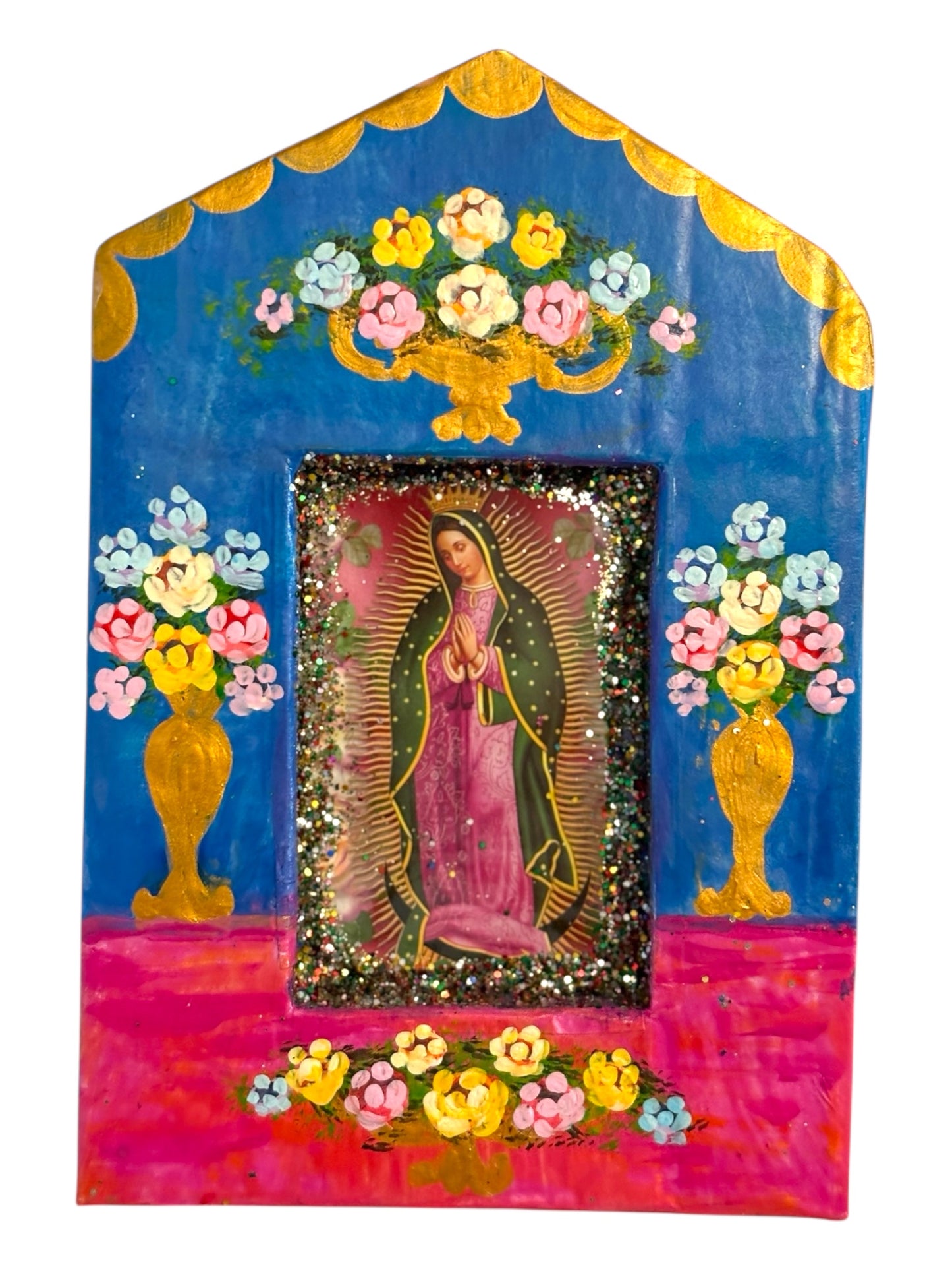 Nichos Lupita – Vierge de Guadalupe peinte à la main