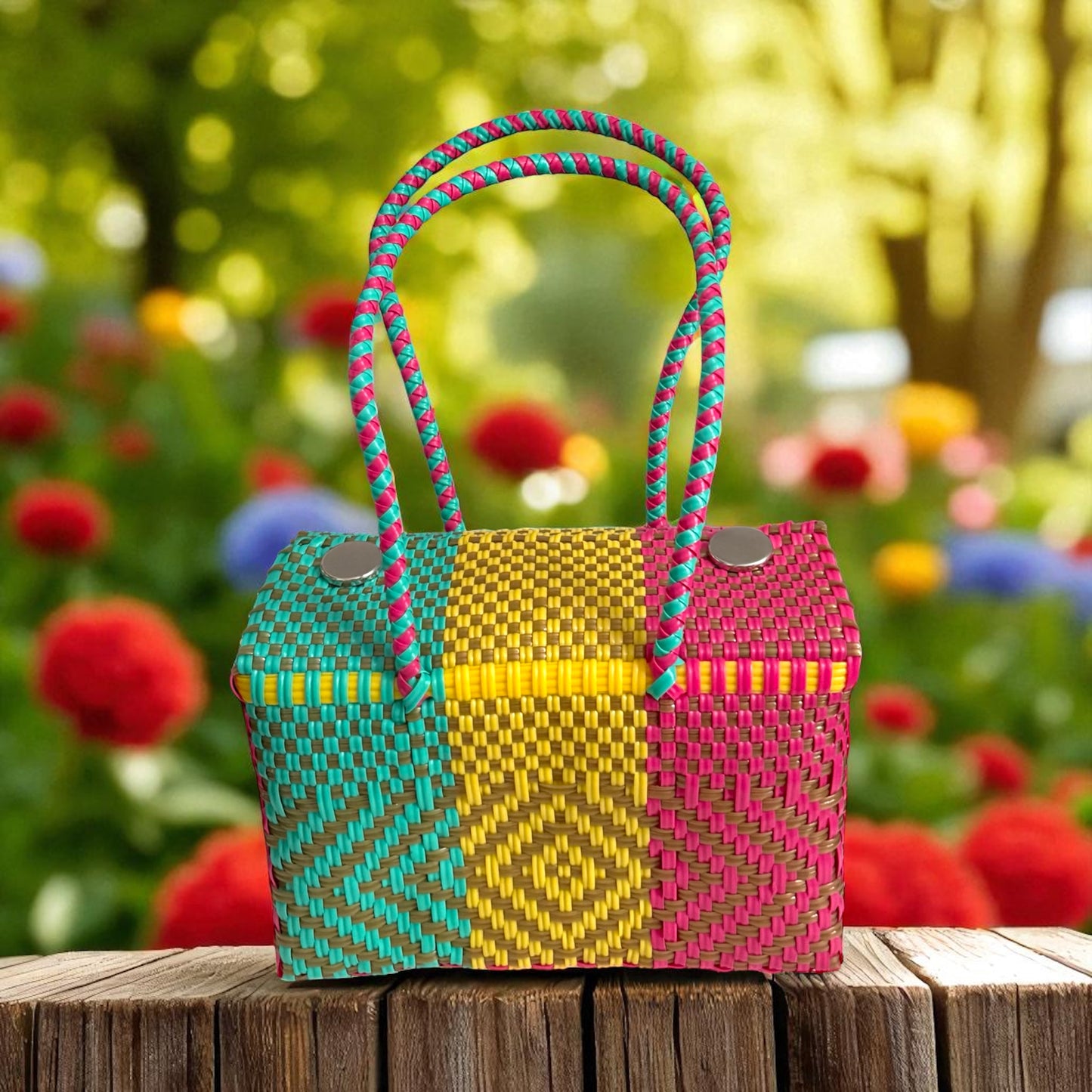 Lonchera colorée en plastique recyclé – Petit modèle