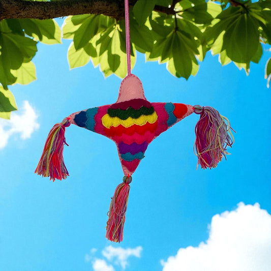 Ornement Piñata en Feutrine et Laine – Fait Main