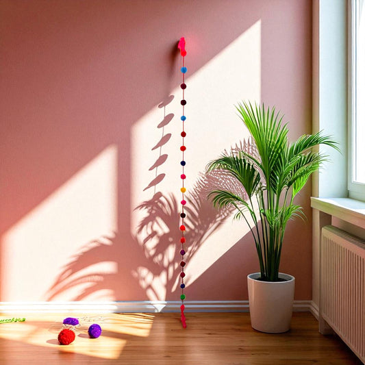 Tira de Pompones Multicolores – Artisanat Mexicain
