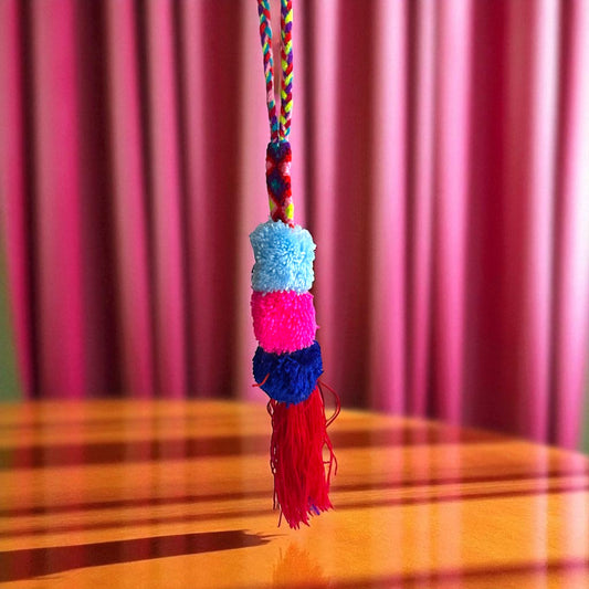 Guirlande de 3 Pompons en Laine - Pièce Unique