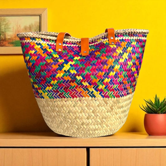 Sac en palma tressée mil colores - Pièce unique